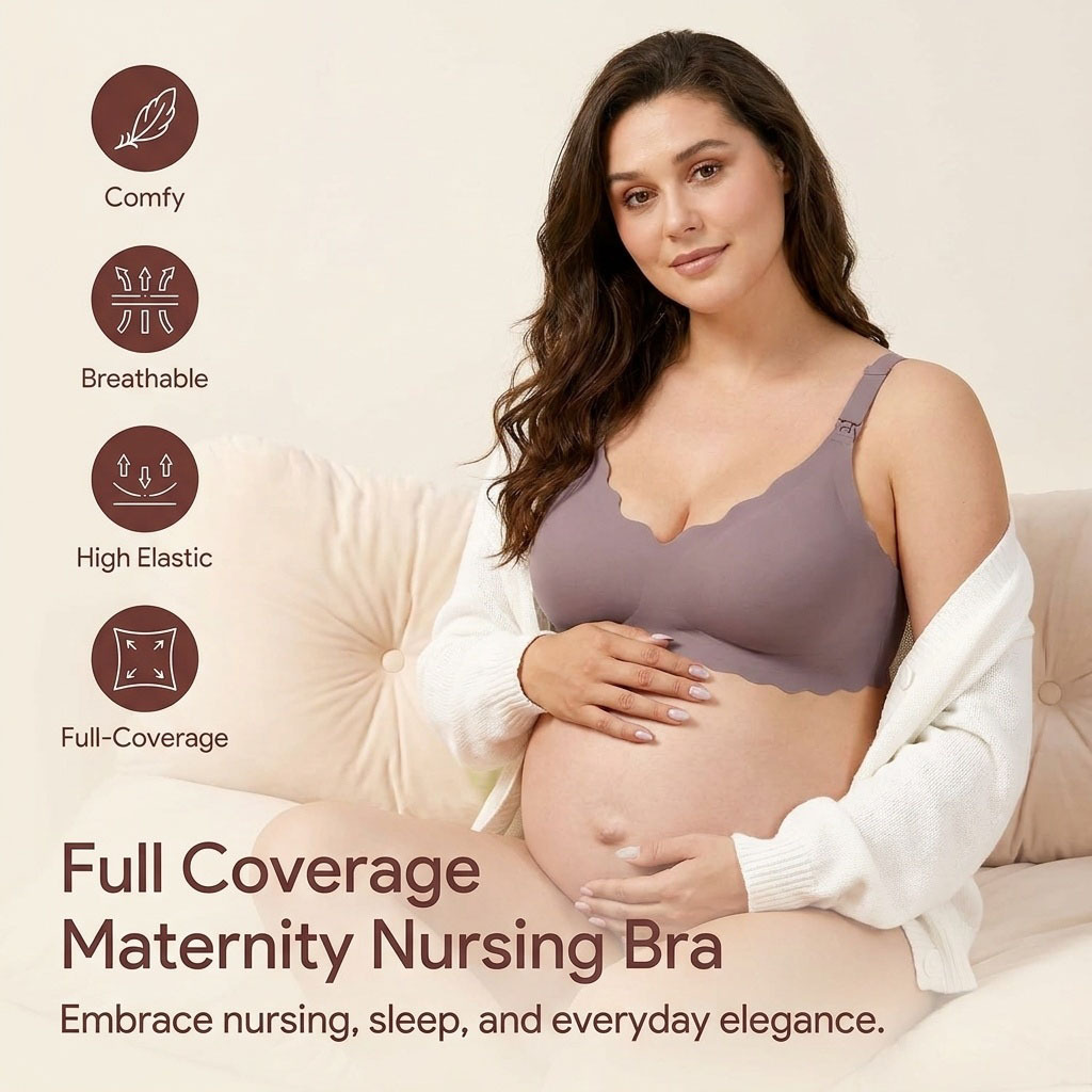 Nursing Bra Sleep - حمالة صدر للحوامل والمرضعات مقاس 3XL