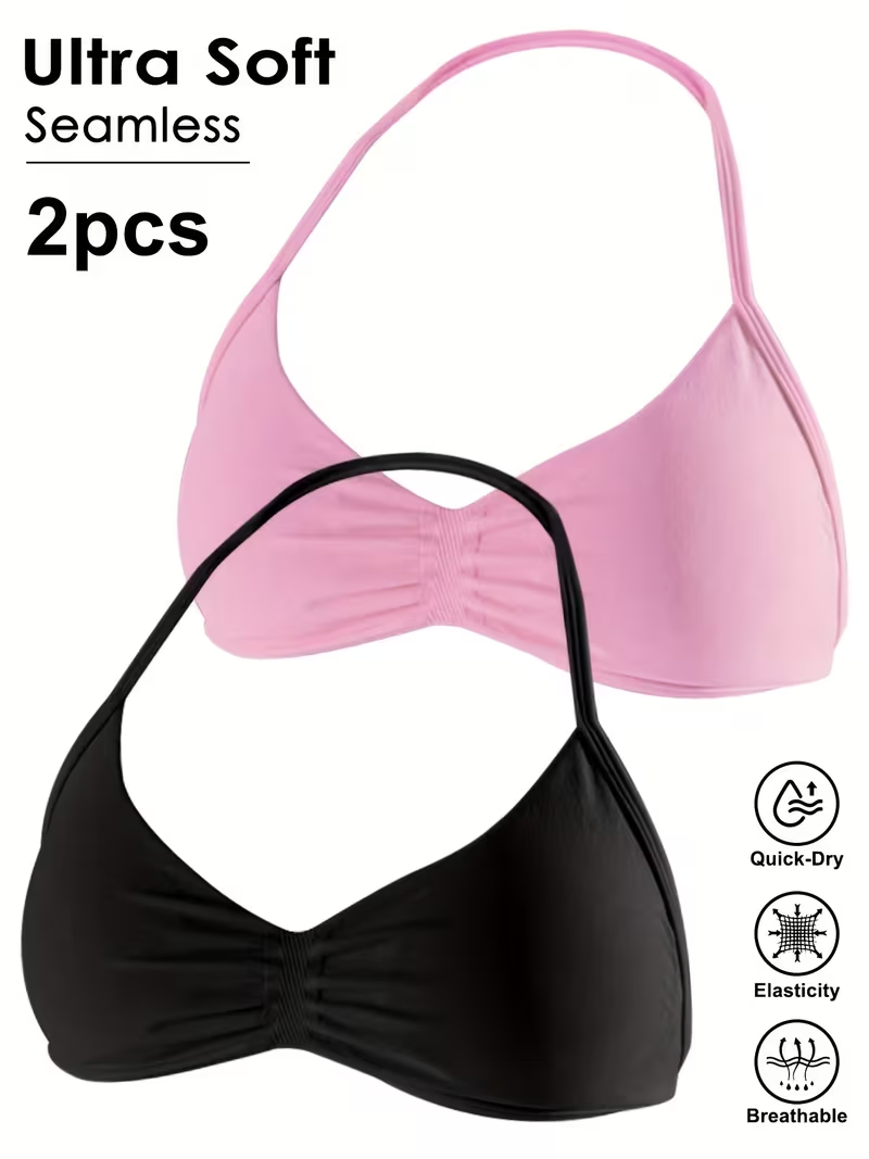 قطعتان من توبات رياضية نسائية  - مراجعة Push Up Bra Padded وسعره