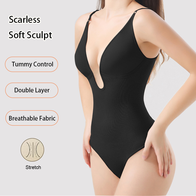 النساء سلس Shapewear Backless  - مراجعة Shapewear Bodysuit Firm وسعره